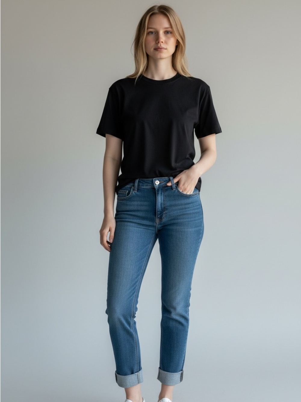 Citizens of Humanity Dani Jeans Womens 31 Blue Cropped Straight Leg Stretch